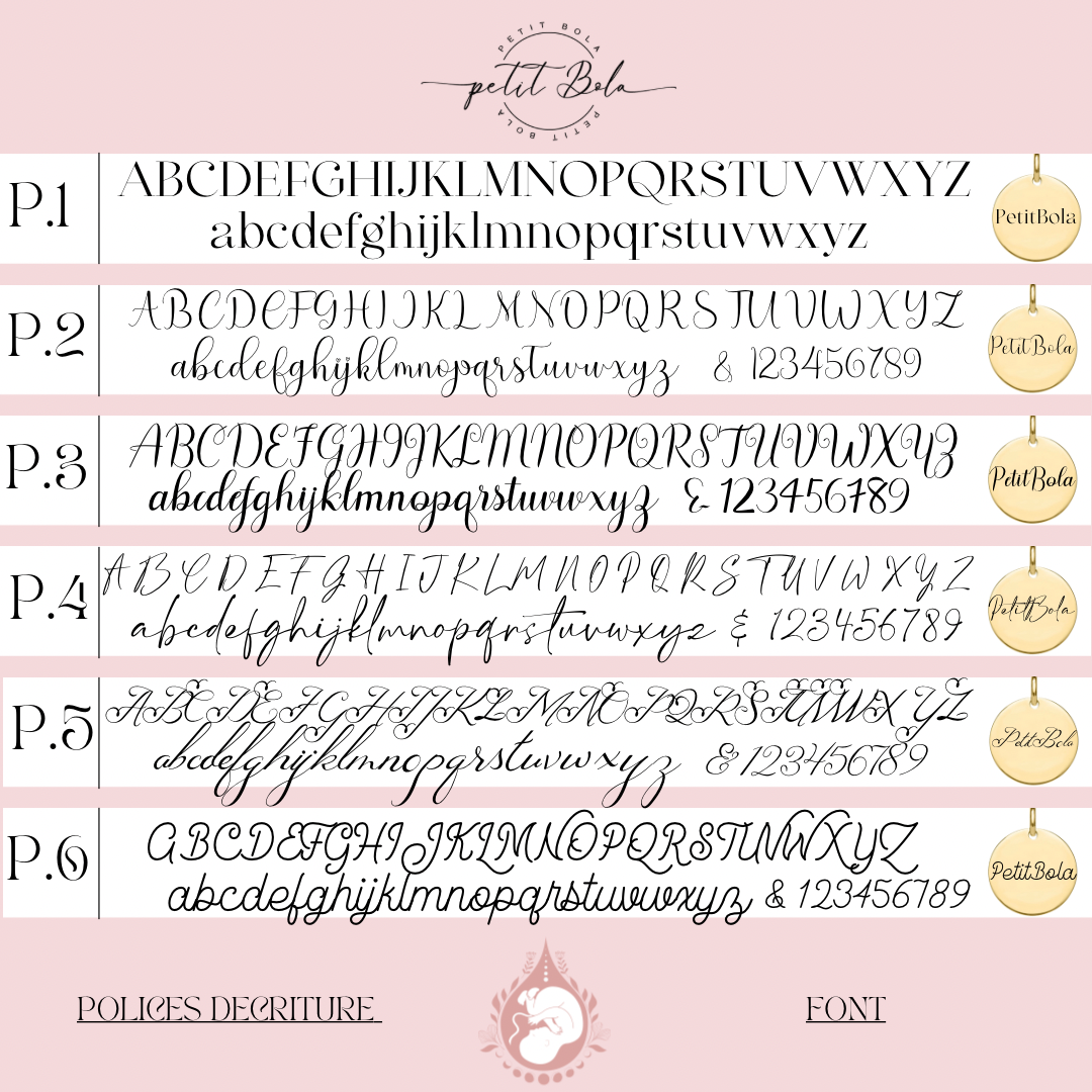 Bola de grossesse et médaillon gravé à personnalisée argent et breloque en pierre naturelles