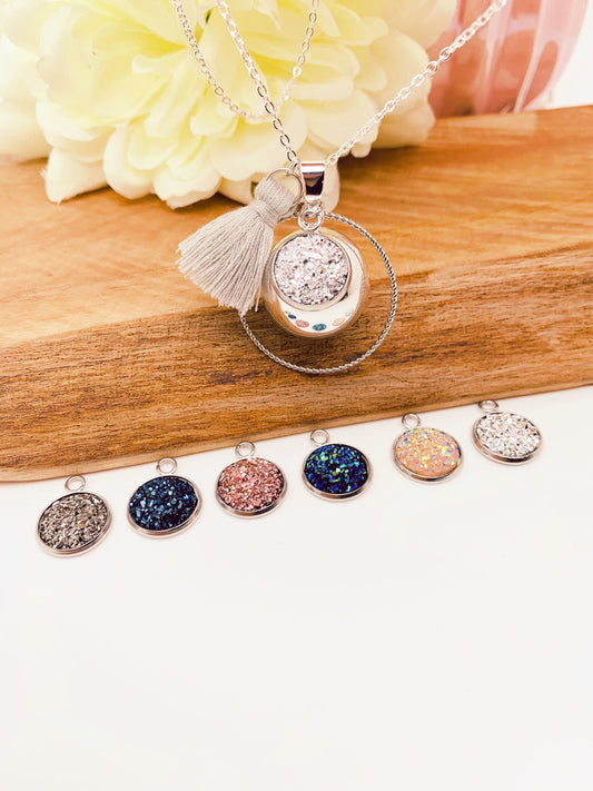 Bola de grossesse argent plaquée avec médaillon