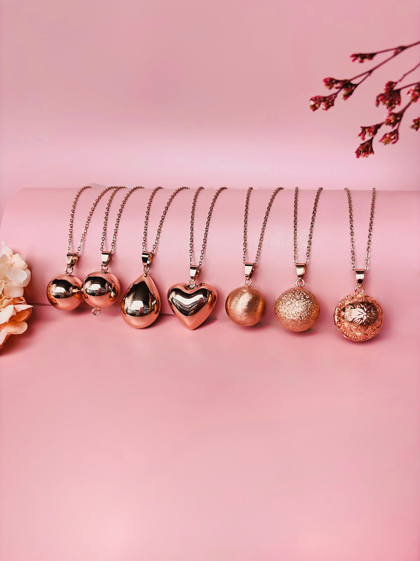 Bola de grossesse or rose personnalisable