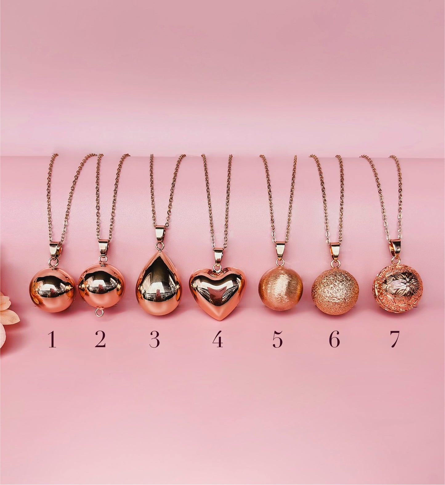 Bola de grossesse or rose personnalisable