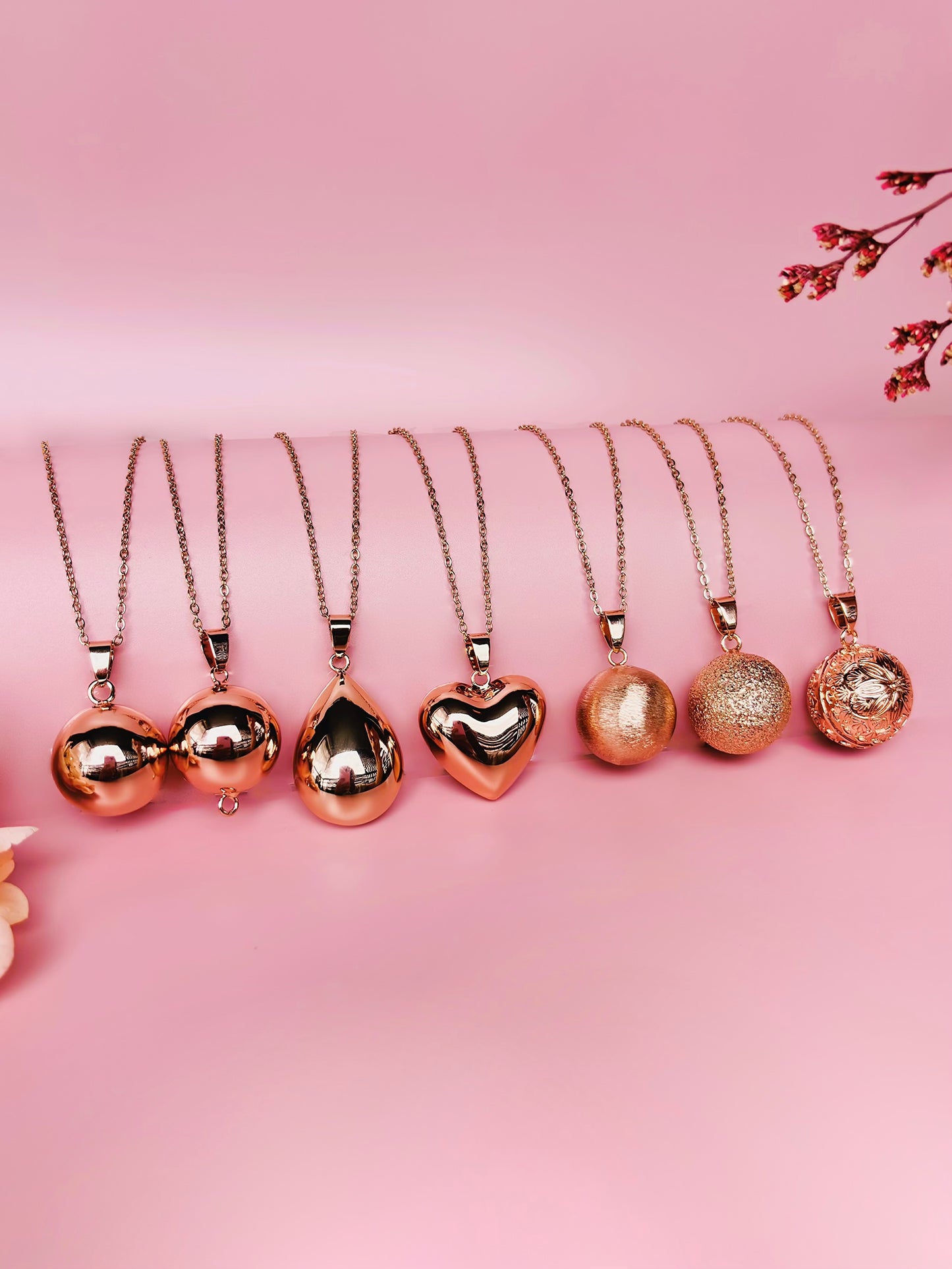 Bola de grossesse or rose personnalisable